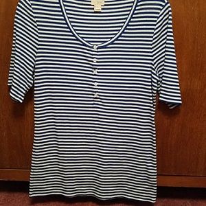 J Crew striped fitted top
